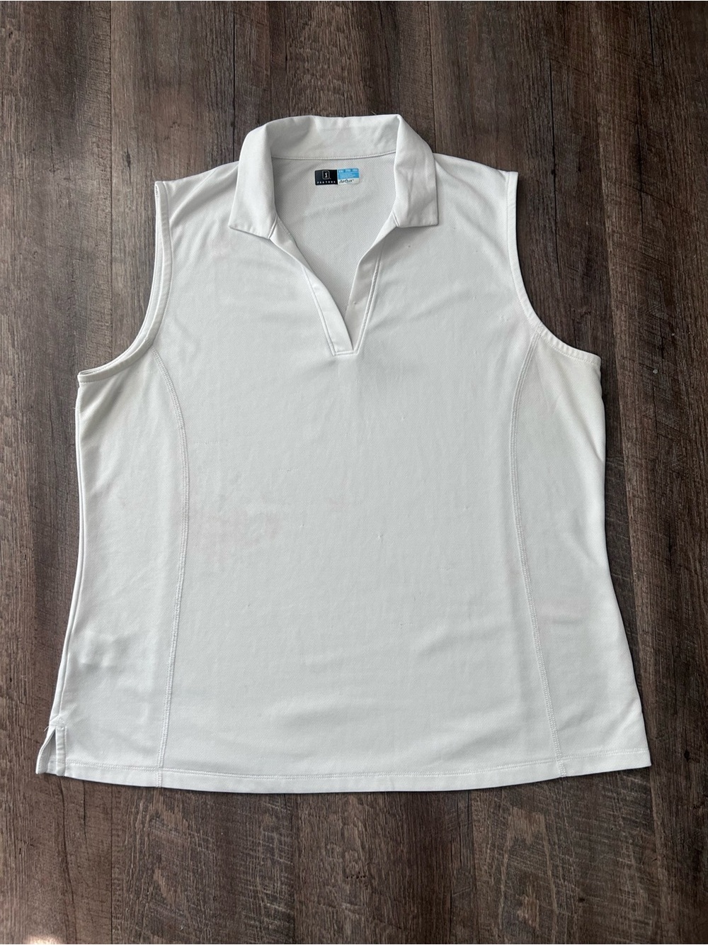 PGA TOUR Airflux Women’s XXL White Sleeveless Golf Polo Shirt Athletic Top